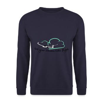 Glider Gliding Gliding Gliding Glider - Unisex Sweatshirt - navy - Front - Alina (178cm) & Michal (187cm)