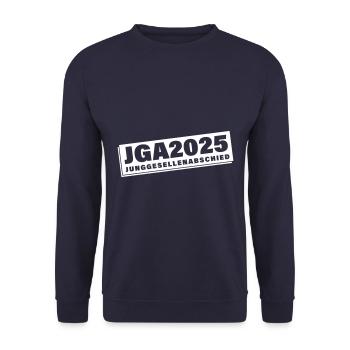 Junggesellen Abschied 2025 JGA - Unisex Pullover - Navy - Vorne - Alina (178cm) & Michal (187cm)