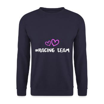 Racing Team Herz - Unisex Pullover - Navy - Vorne - Alina (178cm) & Michal (187cm)