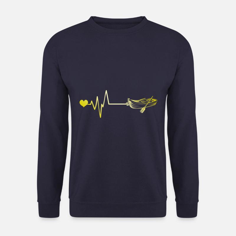 Herzschlag Boot - Unisex Pullover - Navy