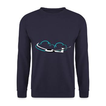 Glider Gliding Gliding Gliding Glider - Unisex Sweatshirt - navy - Front - Alina (178cm) & Michal (187cm)