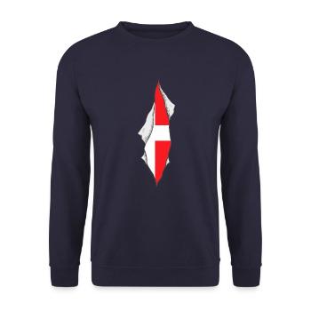Danish flag proud denmark patriotic - Unisex Sweatshirt - navy - Front - Alina (178cm) & Michal (187cm)