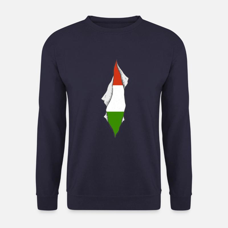 hungary flag proud hungarian patriotic - Unisex Pullover - Navy