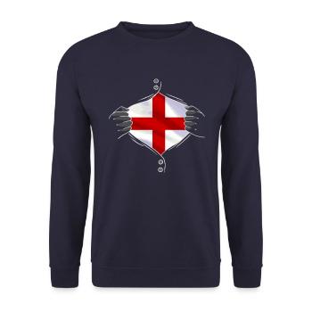 England flag proud - Unisex Sweatshirt - navy - Front - Alina (178cm) & Michal (187cm)