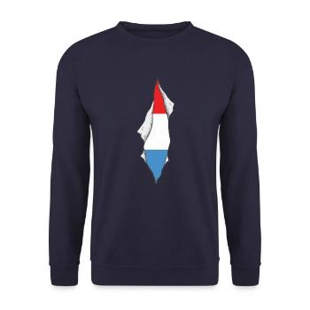 drapeau luxembourgeois fier - Sweat-shirt Unisexe - marine - Devant - Alina (178cm) & Michal (187cm)