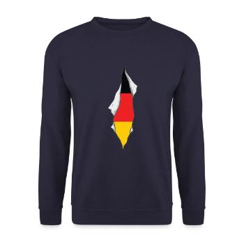 drapeau allemand fier anglais - Sweat-shirt Unisexe - marine - Devant - Alina (178cm) & Michal (187cm)