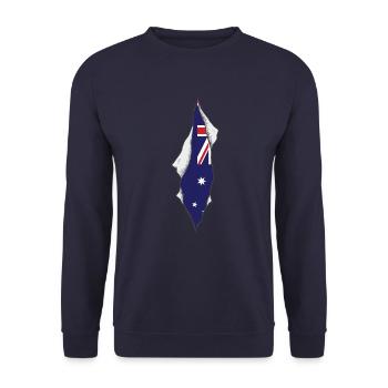 drapeau australien fier australie - Sweat-shirt Unisexe - marine - Devant - Alina (178cm) & Michal (187cm)