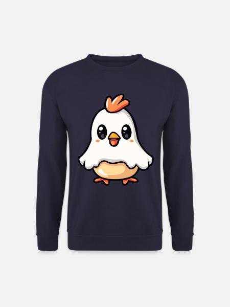Chicken Halloween Comic Ghost - Unisex Sweatshirt - navy