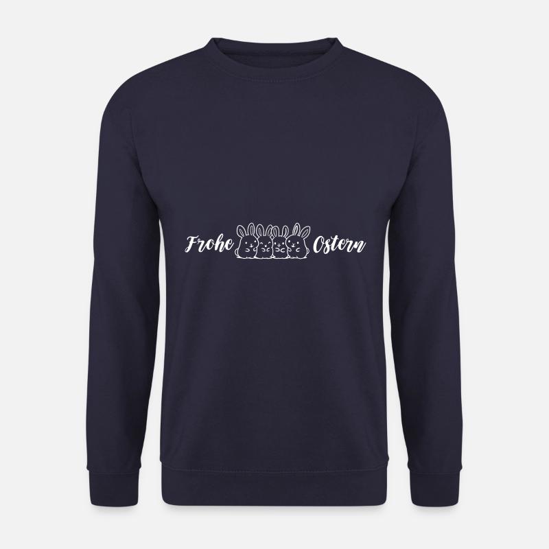 Frohe Ostern Hasen Lustig - Unisex Pullover - Navy