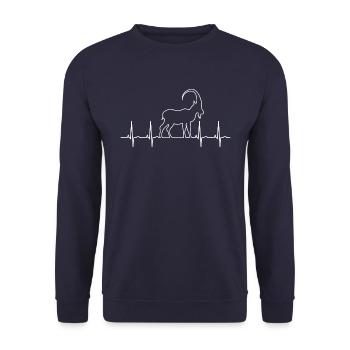 Steinbock EKG - Unisex Pullover - Navy - Vorne - Alina (178cm) & Michal (187cm)