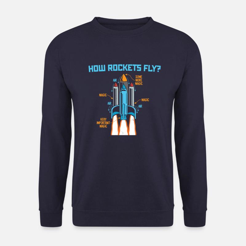 How Rockets Fly Luft Raumfahrt Technik Ingenieur - Unisex Pullover - Navy