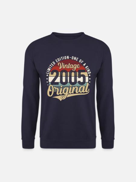 2005 Jahrgang geboren Vintage Geburtstag Retro - Unisex Pullover - Navy