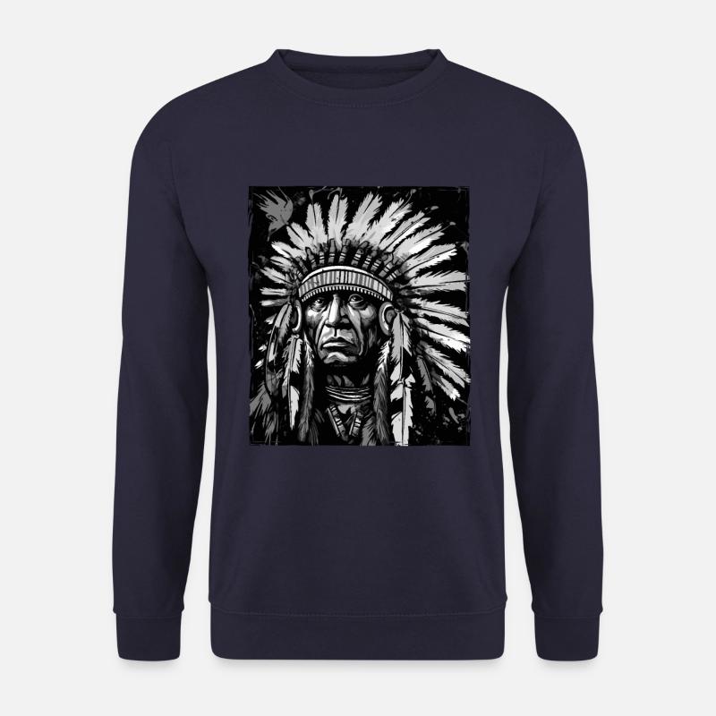 Apache Indianer Häuptling Totenkopf - Unisex Pullover - Navy