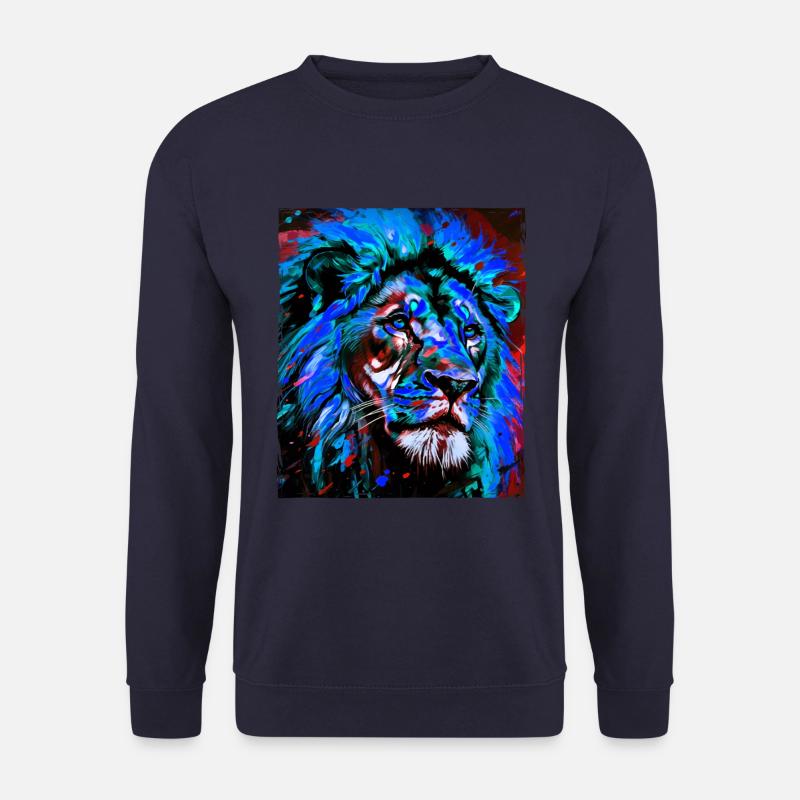Löwe Porträt - Unisex Pullover - Navy