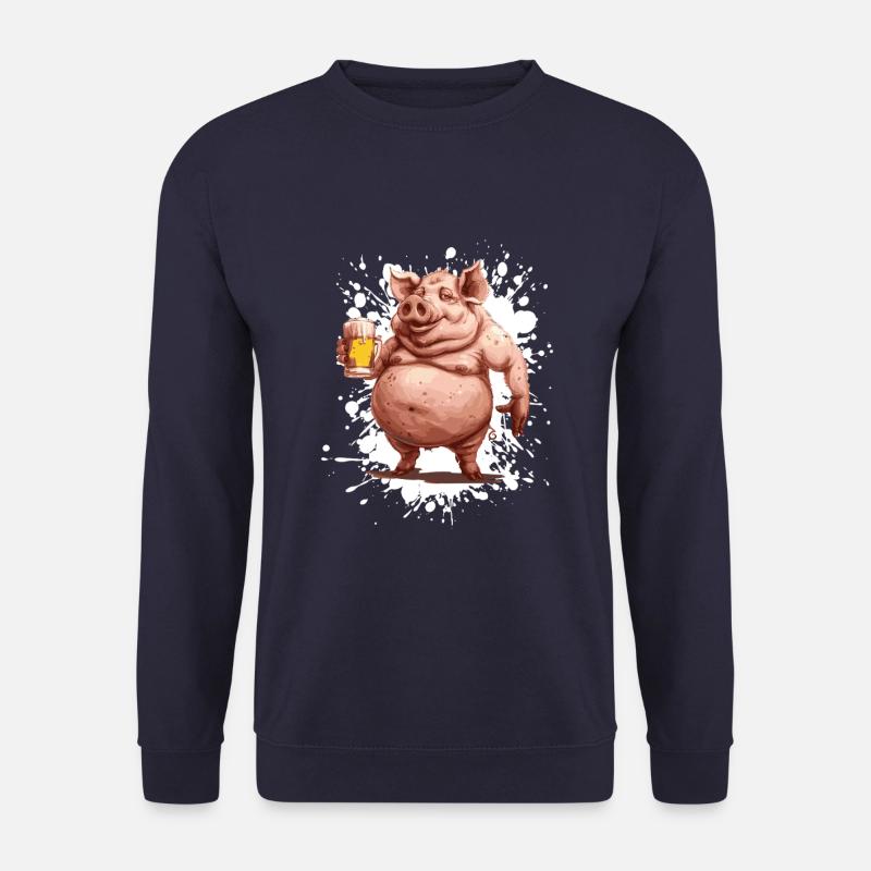 Schwein Bier Lustig - Unisex Pullover - Navy