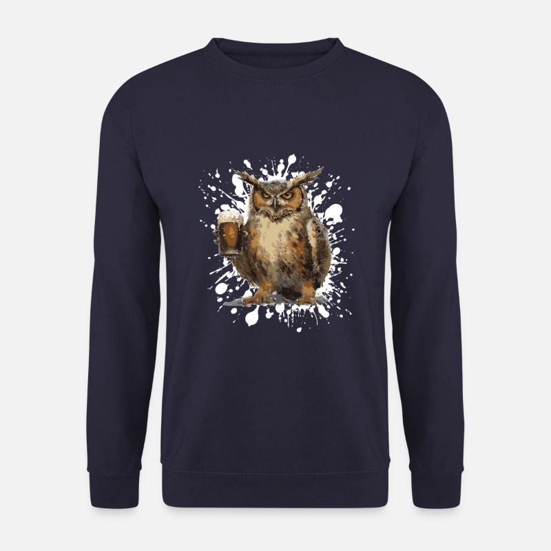 Eule Bier Lustig - Unisex Pullover - Navy