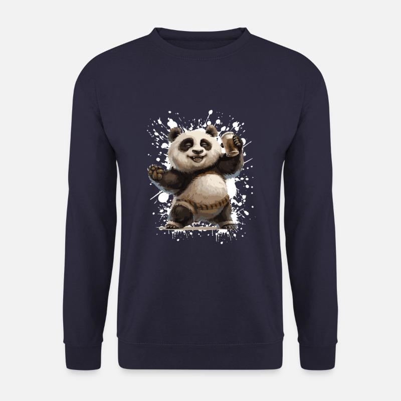 Panda Bier Lustig - Unisex Pullover - Navy