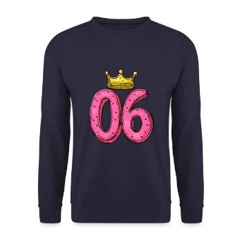 Couronne à 6 chiffres - Sweat-shirt Unisexe - marine - Devant - Alina (178cm) & Michal (187cm)