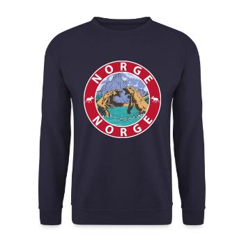 Norway - Unisex Sweatshirt - navy - Front - Alina (178cm) & Michal (187cm)