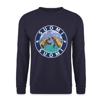 Finlande - Sweat-shirt Unisexe - marine - Devant - Alina (178cm) & Michal (187cm)