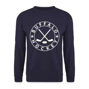 Buffalo Eishockey - Unisex Pullover - Navy - Vorne - Alina (178cm) & Michal (187cm)