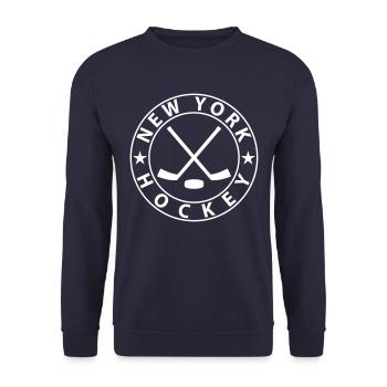 Hockey sur glace à New York - Sweat-shirt Unisexe - marine - Devant - Alina (178cm) & Michal (187cm)
