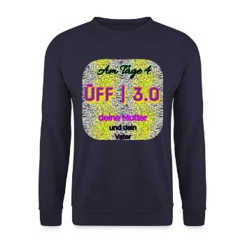 Üff | 3.0 - Club WoW - Unisex Pullover - Navy - Vorne - Alina (178cm) & Michal (187cm)