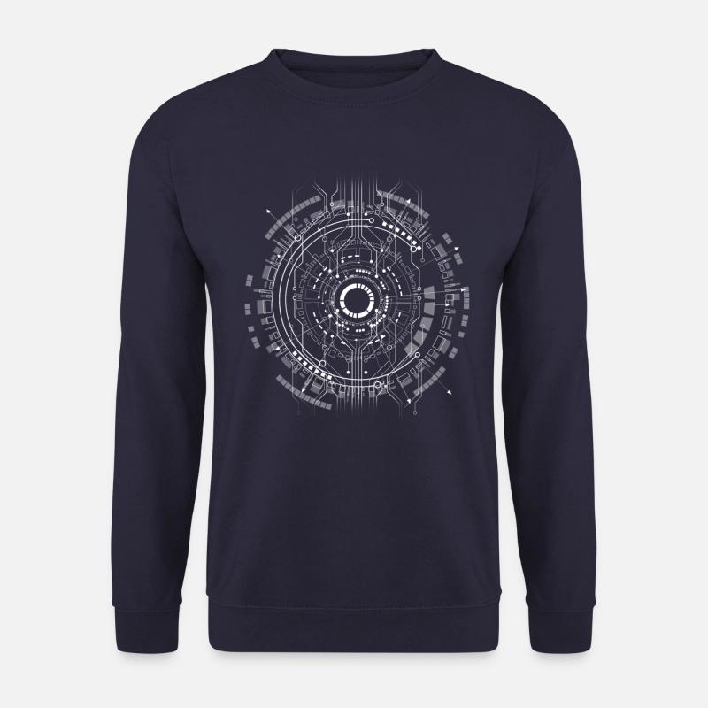computer board core cpu pc code program nerd lo - Unisex Sweatshirt - navy