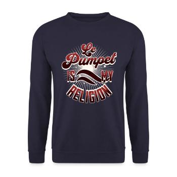 Le Poumpet ist mein.. - Unisex Pullover - Navy - Vorne - Alina (178cm) & Michal (187cm)
