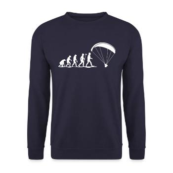 evolution paragliding - Sweat-shirt Unisexe - marine - Devant - Alina (178cm) & Michal (187cm)