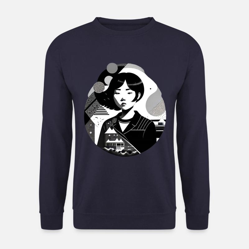 Japanese Girl - Unisex Pullover - Navy