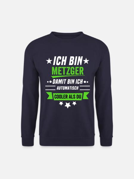 Cooler als du - ich bin Metzger - Unisex Pullover - Navy