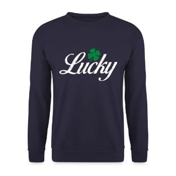 Jour de chance Irlande vacances jour de la Saint Patrick chanceux - Sweat-shirt Unisexe - marine - Devant - Alina (178cm) & Michal (187cm)