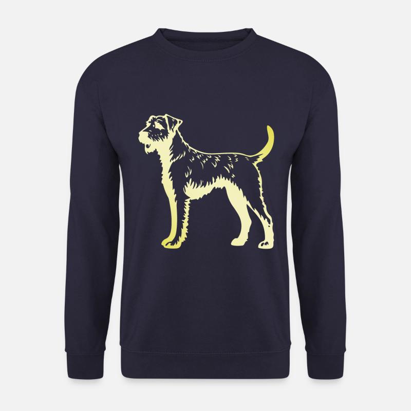 Airedale Terrier Hund Silhouette - Unisex Pullover - Navy