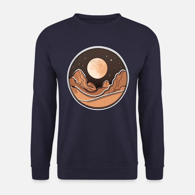 Boho Moon Adventures Exploring the Desert - Unisex Sweatshirt - navy