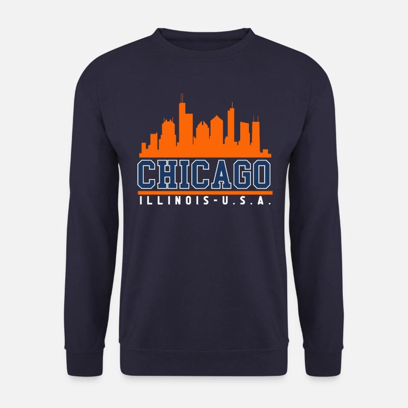 Skyline von Chicago, Illinois - Unisex Pullover - Navy