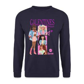 Barbie Design Galentines - Sweat-shirt Unisexe - marine - Devant - Alina (178cm) & Michal (187cm)