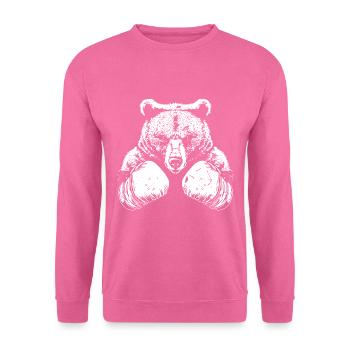 Grizzly Bär Boxen Kämpfer MMA - Unisex Pullover - Pink - Vorne