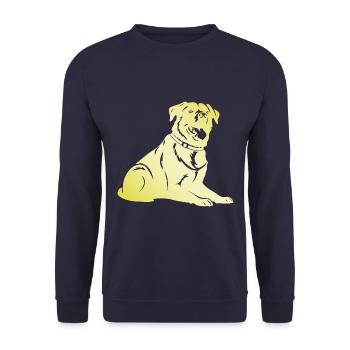 Silhouette de chien rottweiler - Sweat-shirt Unisexe - marine - Devant - Alina (178cm) & Michal (187cm)
