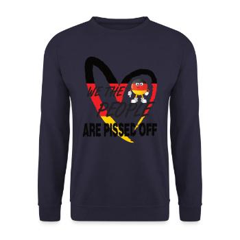 We the people are pissed off - Unisex Sweatshirt - navy - Front - Alina (178cm) & Michal (187cm)
