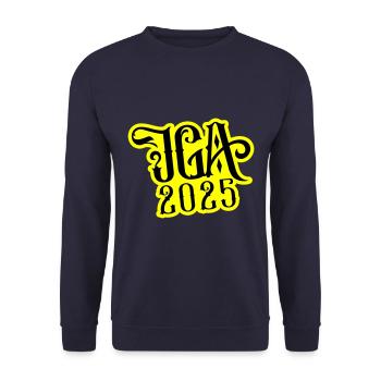 Jga 2025 Junggesellenabschied - Unisex Pullover - Navy - Vorne - Alina (178cm) & Michal (187cm)