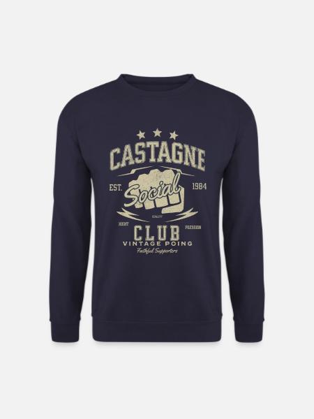 CASTAGNE SOCIAL CLUB !! - Sweat-shirt Unisexe - marine