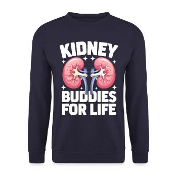 Nierenspender Niere Organspender - Unisex Pullover - Navy - Vorne - Alina (178cm) & Michal (187cm)