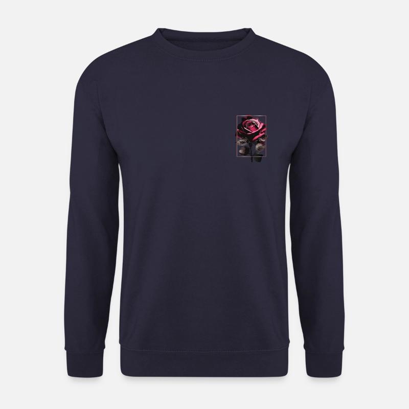 Rose mit Rahmen - Unisex Pullover - Navy