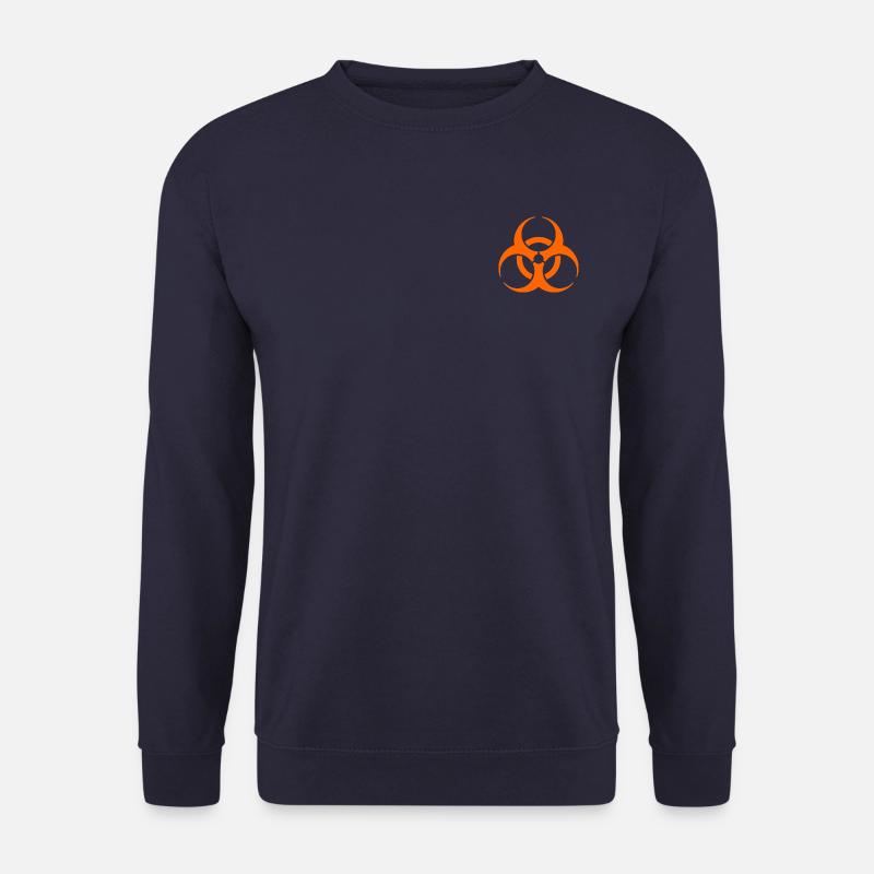 Biohazard symbol Orange Auf dem Herzen - Unisex Pullover - Navy