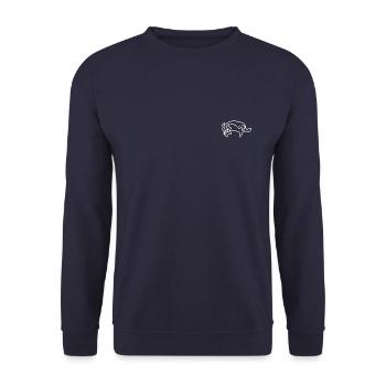 Cats Silhouette - Unisex Sweatshirt - navy - Front - Alina (178cm) & Michal (187cm)