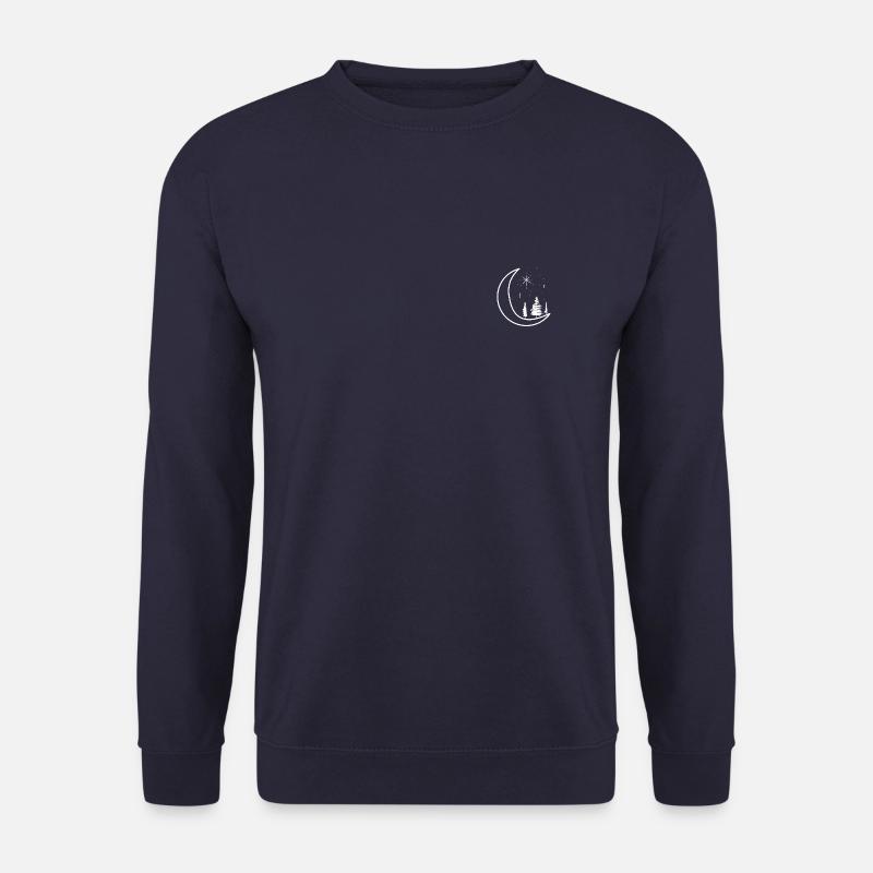 Lune étoiles sapins - Sweat-shirt Unisexe - marine