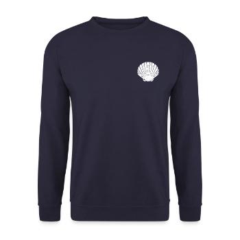 Camino - Jakobsweg - Pilgertour - Santiago - Unisex Pullover - Navy - Vorne - Alina (178cm) & Michal (187cm)