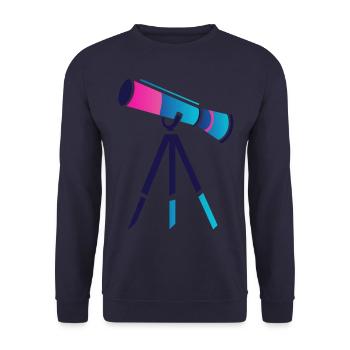 Conception de télescope plat et coloré - Sweat-shirt Unisexe - marine - Devant - Alina (178cm) & Michal (187cm)
