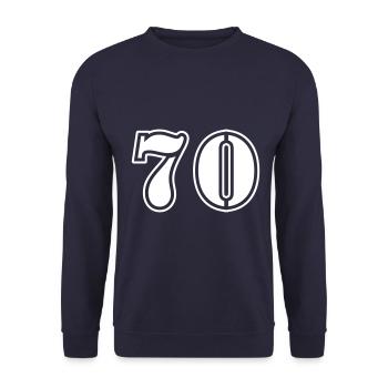 Symbole de 70 chiffres - Sweat-shirt Unisexe - marine - Devant - Alina (178cm) & Michal (187cm)